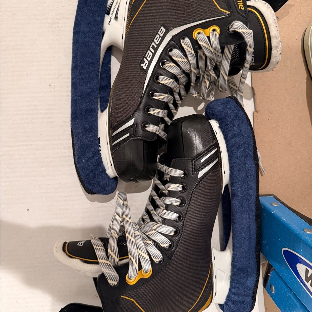 Bauer Black and Yellow Athletic Shoes
